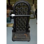 Cast Iron Umbrella Stand with pierced back.