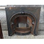 Cast Iron Fire Insert, with grate and decorative borders, 42Ww x 40.5”h, 22” w grate