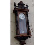 Spring Driven Vienna Wall Clock in mahogany case