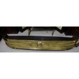 Vic. Brass Bow-front Fender, on bun feet, polished, 48”w