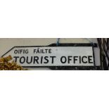 Enamel road sign, “Tourist Office”, double sided (in Irish and English)