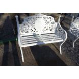 Decorative cast iron garden seat.