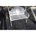 Decorative cast iron garden seat.