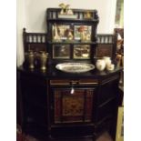 Late Victorian ebonised chiffonier in th