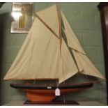 Model of a sailing boat.