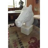 Marble bust of a Horse's head. {  40 cm