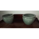 Pair of ceramic Jardinières