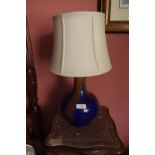 Pair of modern ceramic bedside lamps wit