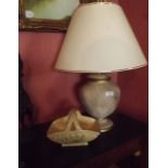 Ceramic table lamp and ceramic basket