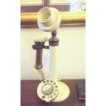 Bakelite and brass candle stick telephon