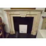 TRAVENTINE stone fire surround including