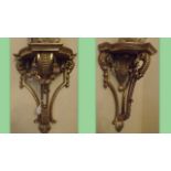 Pair of 19th. C. Irish gilded ensconces