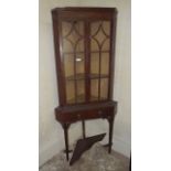 Late Edwardian inlaid mahogany corner ca