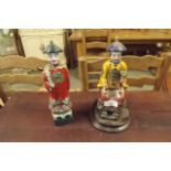 Pair of ceramic Chinese Figures two Chin