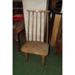 Pine stick back country chair.