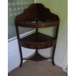 Victorian mahogany three tier corner was