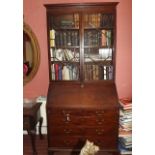 Georgian mahogany bureau bookcase the tw