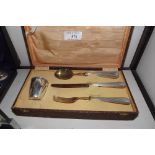 White metal cutlery set in presentation