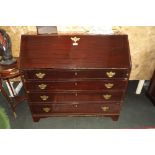 Georgian mahogany bureau the fall front