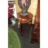 Circular French Kingswood lamp table wit