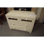 Painted pine chest of drawers. { 66 cm H