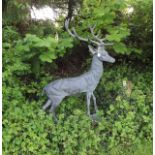 Bronze model of a stag.