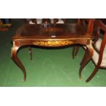 Victorian French inlaid rosewood occasio