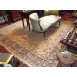 Floral decorated wool rug   { 345 cm Lon