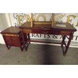 Mahogany single drawer dressing table an