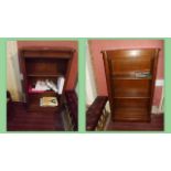 Pair of neat walnut floor open bookcases