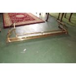 Art Nouveau brass fender. {  135 cm Long