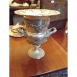 Silver plated wine cooler decorated with