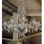 Twelve branch Irish  crystal chandelier