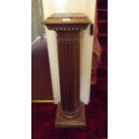 Victorian mahogany and marble pedestal.