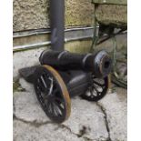 Pair of cast iron cannons.