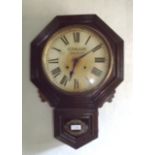 19th. C. oak wall clock.  S Faller Galwa