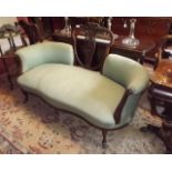 Edwardian mahogany two seater couch. {