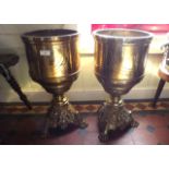 Pair of 19th. C. brass planters.