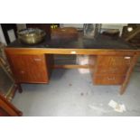 Mahogany G Plan  desk with leather inset