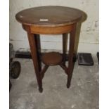 Edwardian inlaid mahogany centre table.