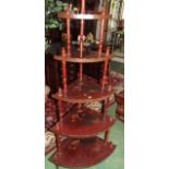 Five tiered Japanese lacquered corner Wh