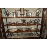 Misc. collection of silver plate. Conten