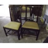 Pair of Georgian mahogany side chairs.