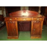 Neat William IV mahogany pedestal sidebo