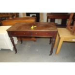 Victorian mahogany side table with two d