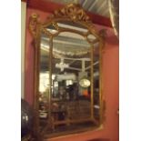 Large gilt wood over mantle. {  194 cm H