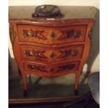 Neat French Kingswood chest with marble