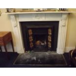 Georgian marble chimney piece with acant