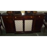 Rosewood veneered side cabinet. { 89 cm