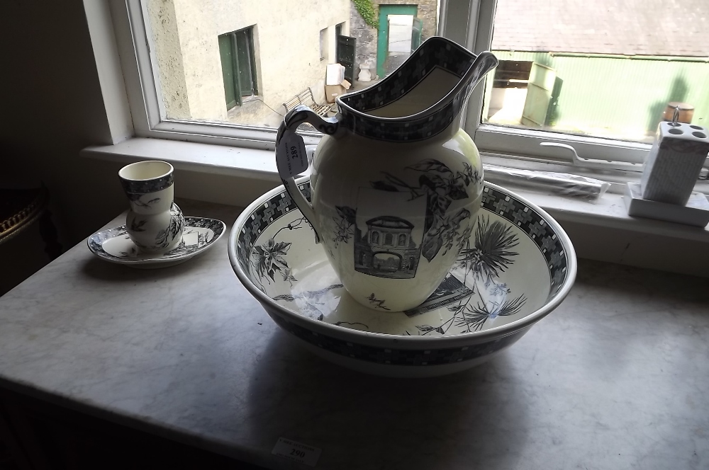 Victorian china jug basin and ewer set.